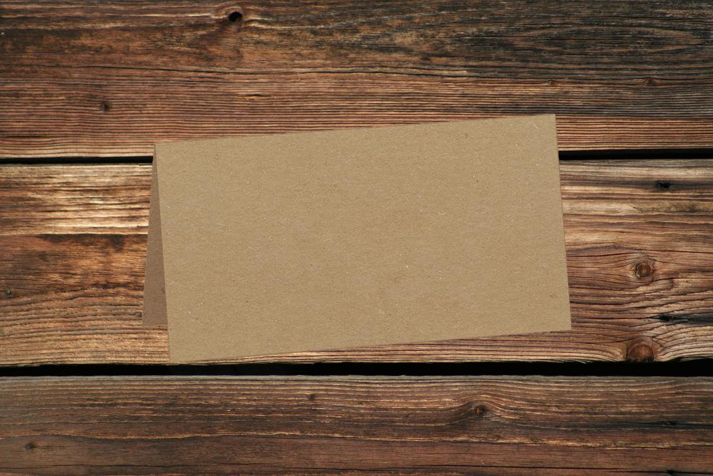 Tischkarten 50/100x100 mm Kraft 250 g/qm